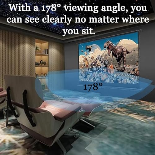 Pantalla de proyector portátil plegable antiarrugas 4:3/16:9 con soporte, ligera y duradera, pantalla de película al aire libre 4K HD con bolsa de transporte (30in/4:3) miniatura 2