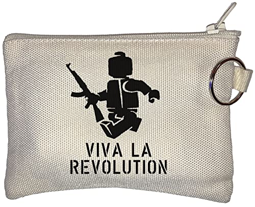 Viva La Revolution - Monedero pequeño con diseño gráfico de juguete, color beige, beige, Talla única
