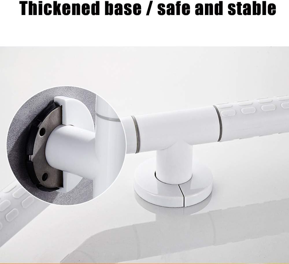 135° Barre D'appui Douche pour Baignoires Acier Inoxydable PVC Barre de Maintien pour Handicapés et Les Personnes âgées WC 40 * 40cm