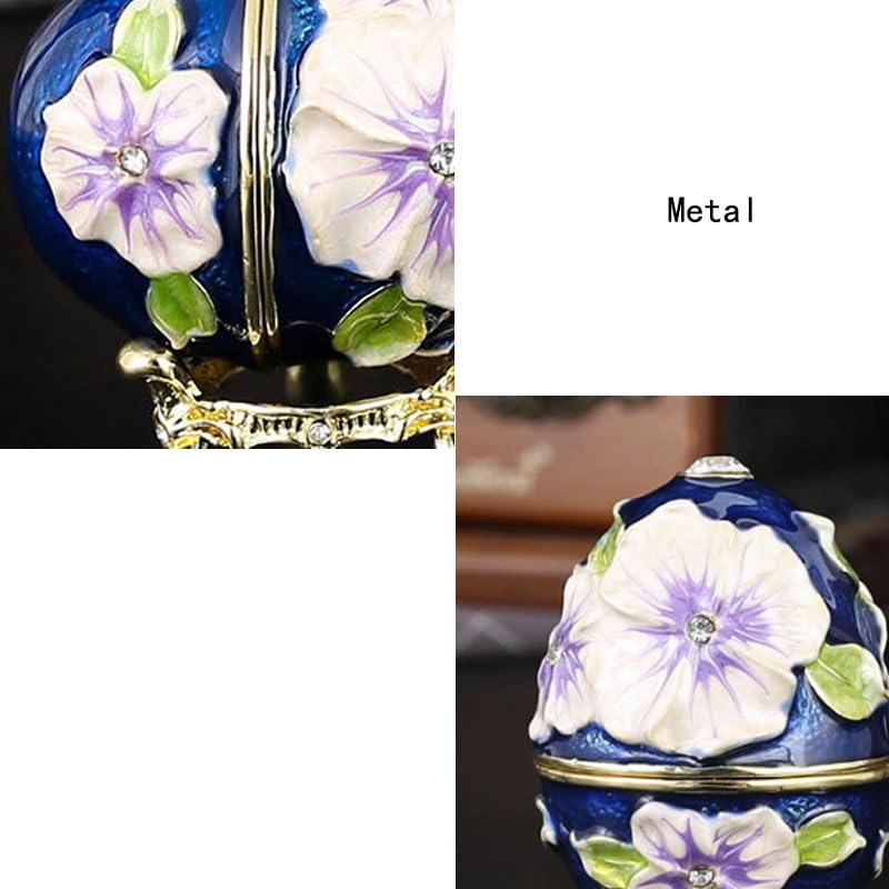 Portagioie in metallo smaltato con coperchio ribaltabile Piccolo...
