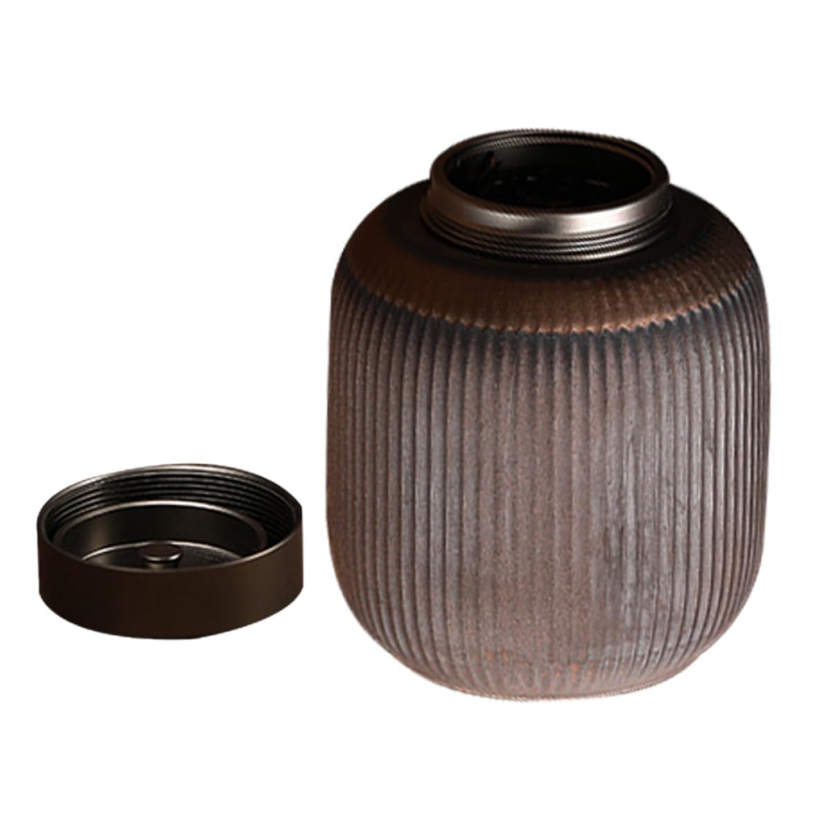 Tarro de Cerámica Tapa para Almacenar Té Suelto y Alimentos Secos, Capacidad 600ml y 1000ml, Diseño Portátil y Mantiene la Frescura y Sequedad