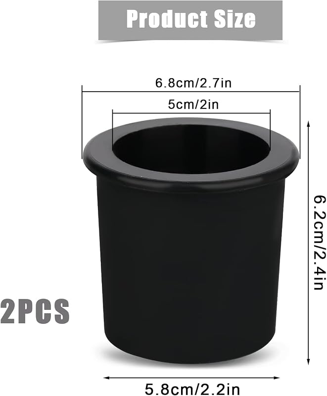 AIEX Szilikon Napernyő Lyuk Gyűrű 2 db 5 cm Átmérő Terasz Asztal Napernyő Dugó Kávézó Kert Fekete