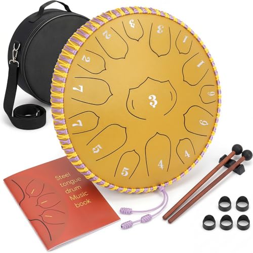 Metaric Steel Tongue Drum 13 Inch 15 Notes, D Major