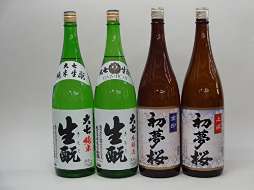 特選日本酒セット 大七 初夢桜 4本セット 大七生もと(純米 本醸造) 初夢桜(金印 上撰) 1800ml×4本 4本セット 大七酒造 金しゃち酒造