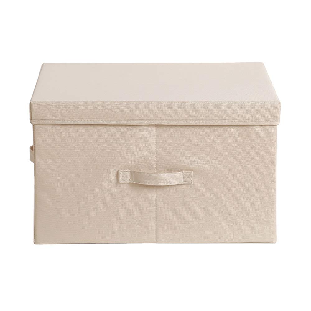 ETRGFTHU Storage Box Wardrobe Storage Box Toy Storage Box Household Washable Box Foldable, No Smell(Beige,40x30x25cm)