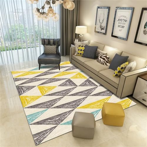 Tapis motifs géométriques faciles à nettoyer grand format 250x300cm pour maison - 2