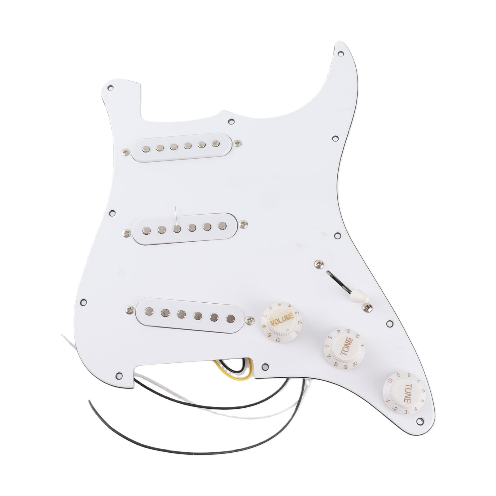 Kit de Accesorios para Guitarra Eléctrica ST Style 6 Cuerdas Incluye Pastillas Golpeador Perillas Volumen y Tono Puente Trémolo Tornillos Montaje
