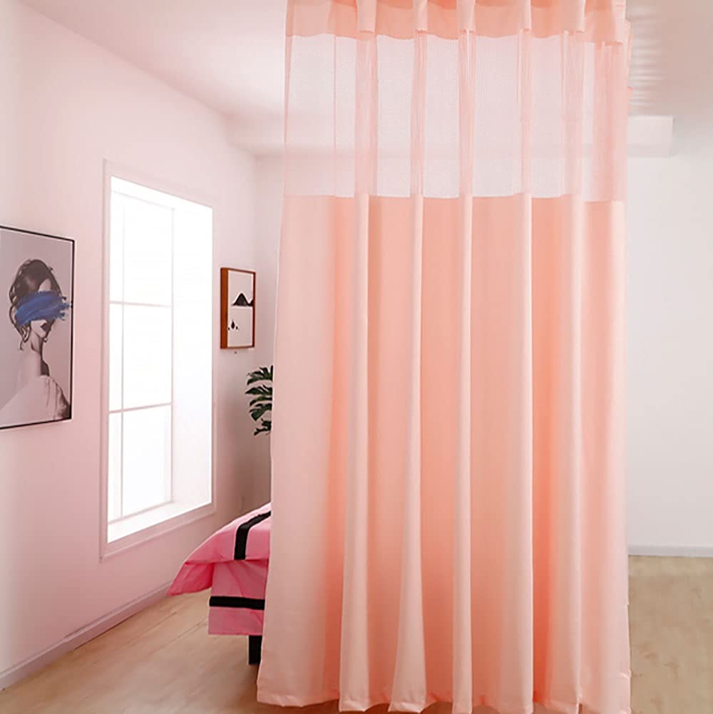 TTZ Hospital Curtain with Flat Hooks for Hospital Medical Clinic SPA Lab Cubicle Curtain Divider Privacy Screen (Color : Light Pink, Size : 1*(7ft Wide x7ft Tall))