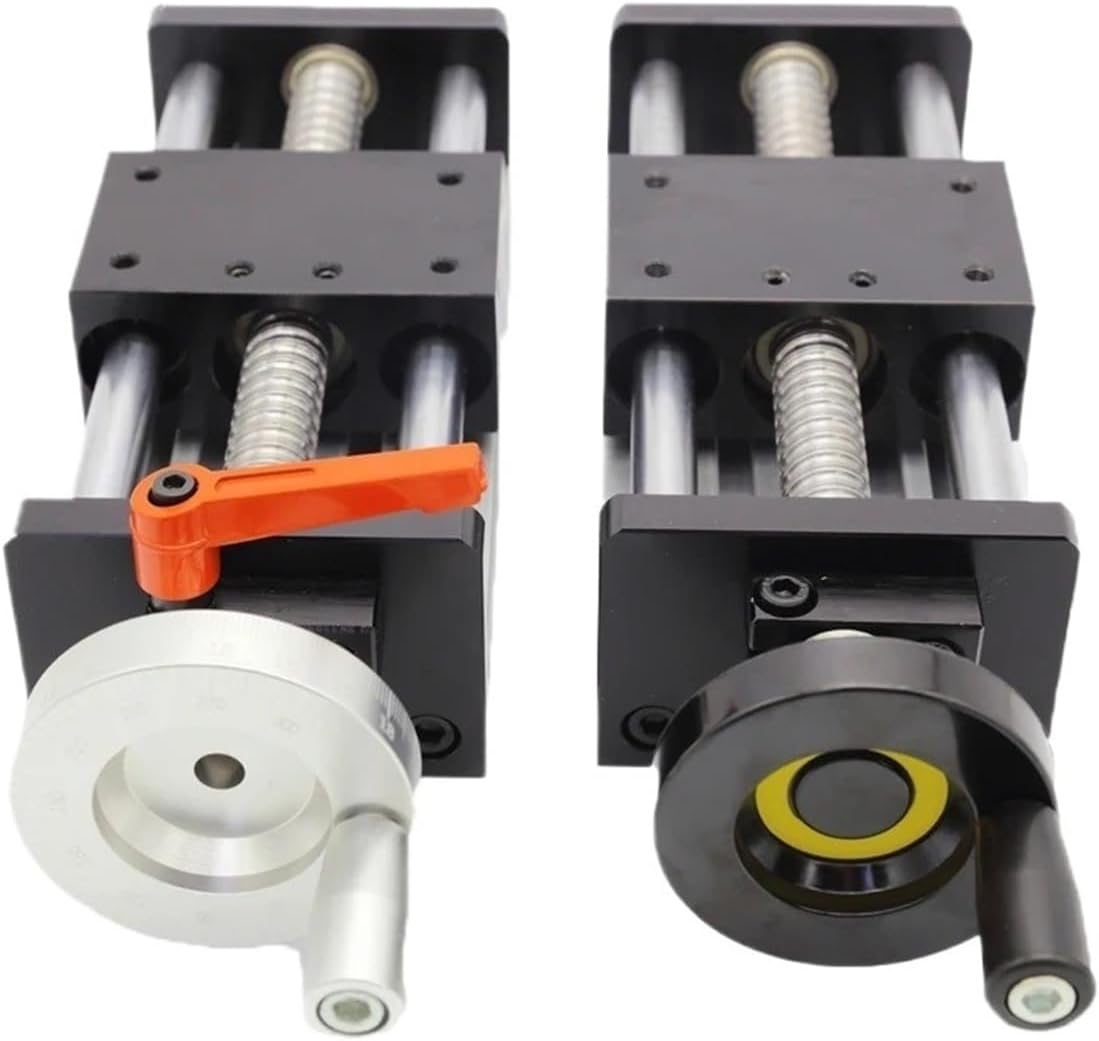 Woodworking Ball Screw Linear Guide Motion Rail Slide CNC Manual Linear Shaft Actuator Module Table Stroke Travel Engraving Tool(Witout Scale,Stroke 200mm)