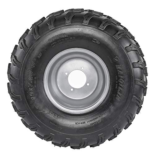 TDPRO Pack of 2 ATV Tires and Rims 19x7-8 Tubeless 4PR Ply Wheels for Go Kart Quad Bike 4 Four Wheelers