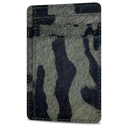 Image of Oak Leathers RFID Leather Card Case Wallet - Slim Design Men Women | Handmade Wallet, Durable Stitching, Gift for Men and Women, Small and Funtional, Id Window