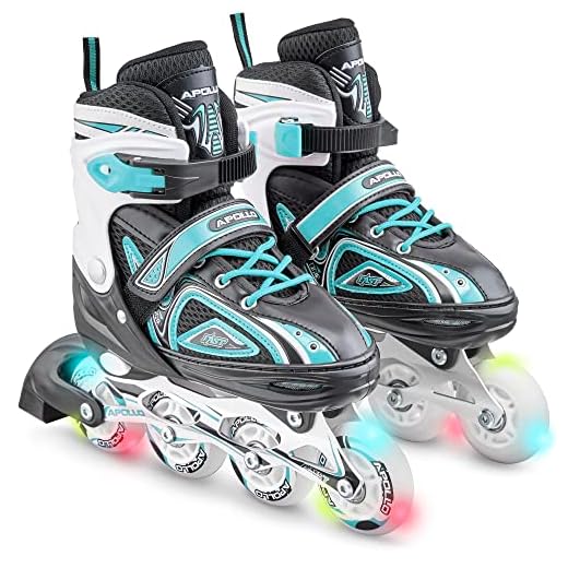 Apollo Super Blades X Pro, S, M, L, Roues LED illuminées Rollers pour Enfants idéals pour débutants , Patins à roulettes Confortables Patins Inline pour Filles et garçons