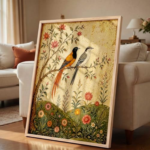 Image of kotart Madhubani Art Wall Painting Traditional Home Decoration With Frame For Living Room Bed Room Hotel Wall Decor Digital Reprint (19x25 inch)