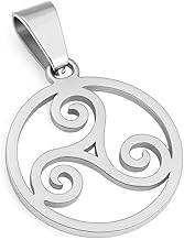 Pendentif Triskell Breton en Acier Inoxydable - Symbole Celtique de Harmonie et Énergie, Bijou Unisexe