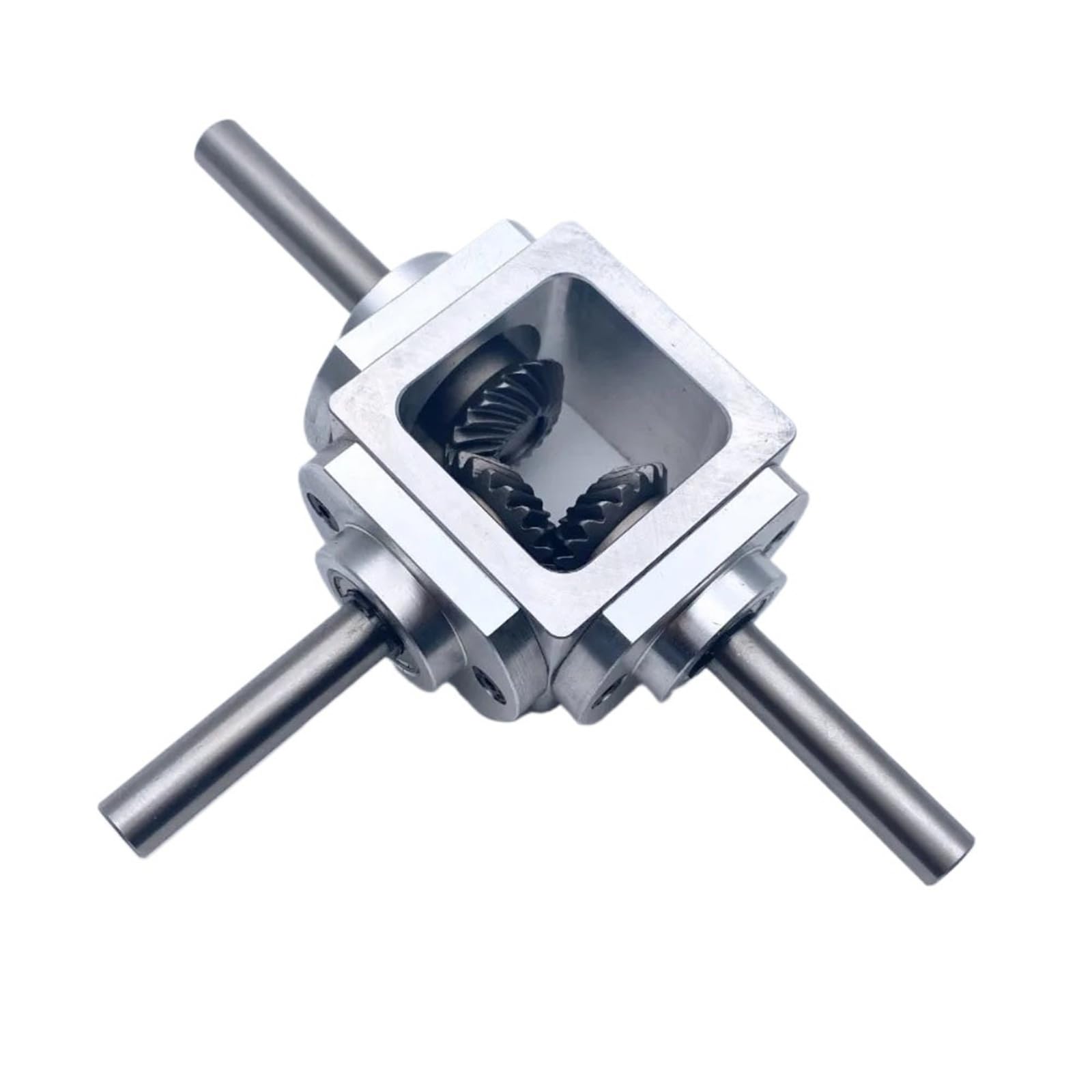 Riduttore ad angolo retto con ingranaggi conici, Riduttore conico a spirale 1 a 1, 1 modulo, 20 denti, foro da 10 mm, trasmissione ad angolo retto, doppio albero di uscita