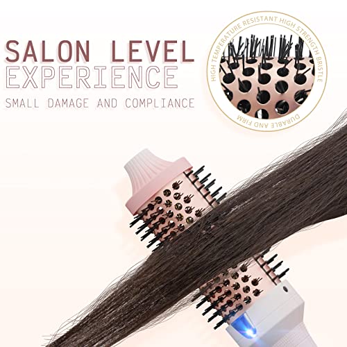 K&K Heated Curling Ceramic Tourmaline Ionic Curling Iron Volumizing Brush Quick Heating Makes Hair Silky Smooth Dual Voltage Travel-Friendly Straightening Round Design (1.77 Inch) #TOP1