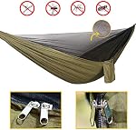 Ensemble de hamacs de camping portatifs,hamac simple double,filet de protection pour les insectes,chariot de chasse à l'eau,hamcon de parachute haut de gamme,paquet arrière Randonnée Couret Activités en plein air