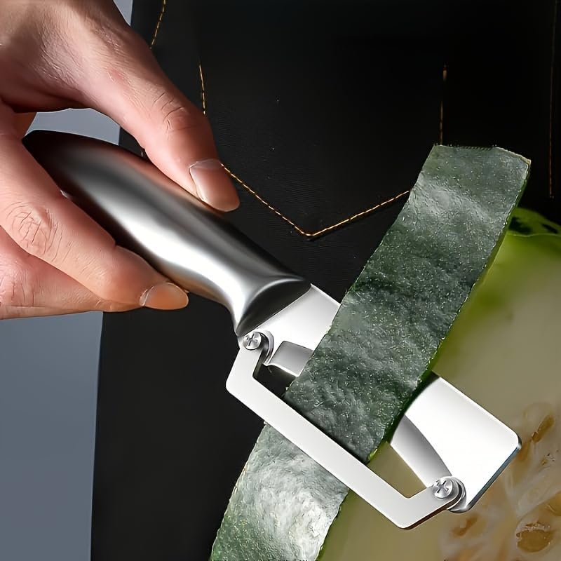 Image of Professional Stainless Steel Vegetable Peeler - Wide Blade Kitchen Peeler with Ergonomic Handle, Sharp & Durable for Fruits and Vegetables (Pack of 1)