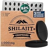 5 elementum Shilajit Pure Himalaya 180 Comprimés Hautement Dosés, 90 000 mg Total, 82 % d’Acide Fulvique | Comprimés d’Origine Himalaya Faciles à Avaler | Mumijo Authentique | Testé Eurofins