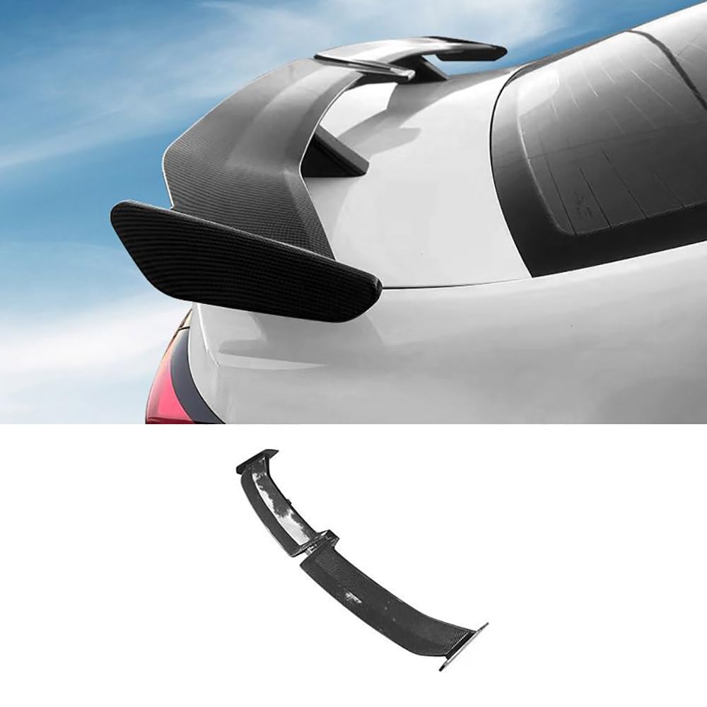 Uklal Car ABS Rear Spoiler, For BMW 6 Series GT 2018-2023 Rear Wing Bumper Diffuser Antiscratch Spoiler Tail Wing Decoration Accessories,A/Carbon Fiber