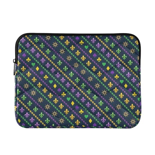 SAMAU ノートパソコンケース 360°保護 15-15.6インチ 16インチ ストライプ柄 多機種対応 耐衝撃 軽量 キルティングバッグ 通勤 通学 M