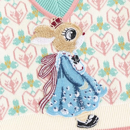 Girls V-Neck Jacquard Sweater Vest Rabbit Pattern Pullover Knit Sweater Pullovers Sleeveless Knitwear Tops3