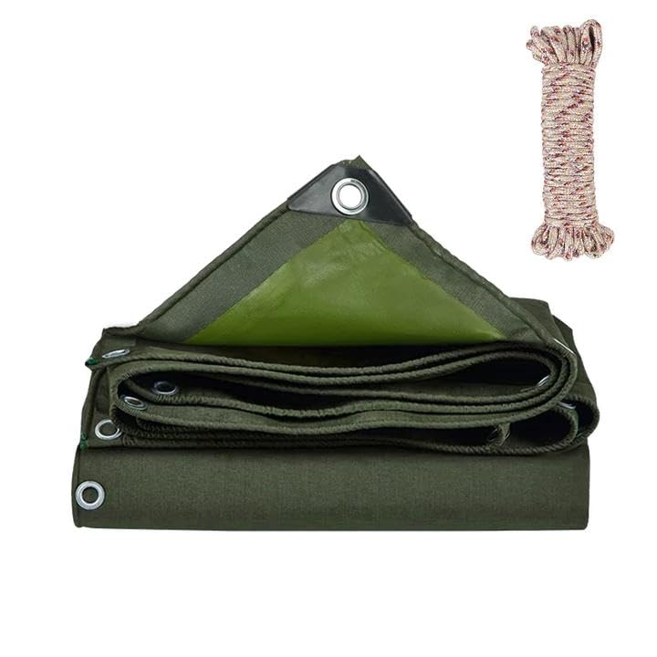 COEWUR Lona Impermeable 2x1 Verde 450 g/m² Lonas Impermeables Exterior con Ojales y Cuerda Resistente Desgarro y Sol Lona para Camión, Piscina, Tienda de Campaña, Sitio de Construcción