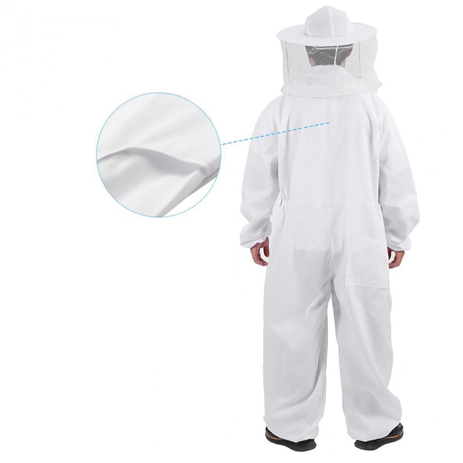 Traje de apicultor Profesional Traje de apicultura con protección completa contra picaduras y sombrero redondo. Suministros for hombres(XL)