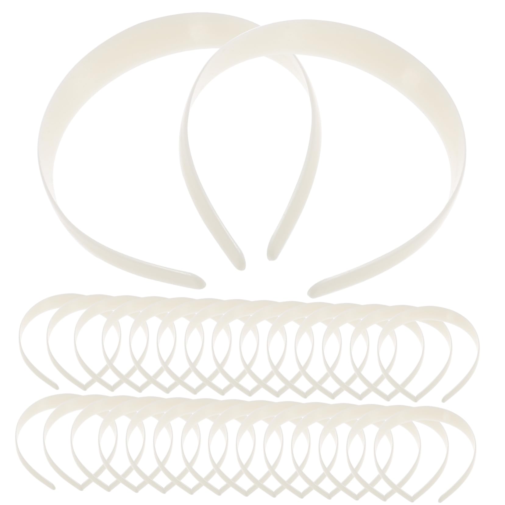 50piezas Diademas Elásticas Sin Dientes Accesorios Cabello Diademas De Plástico