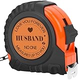 Valentines Day Gift for Husband, Genuine Leather Engraved 25 FT Tape Measure, Valentine's Day Gifts for Husband from Wife,Tool Gifts for Men Wedding Anniversary