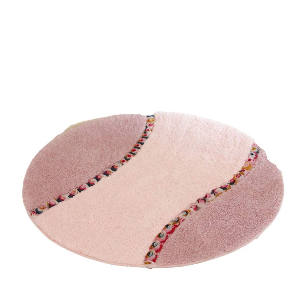 Chlyuan-hm Door Mat Round Shape Floral Non Slip Absorbs Doormat Washable Entrance Rug Carpet Shoes Scraper Door Mat for Entry Garage Patio Front Door Home Office Kitchen Entrance Mat Entrance Rug