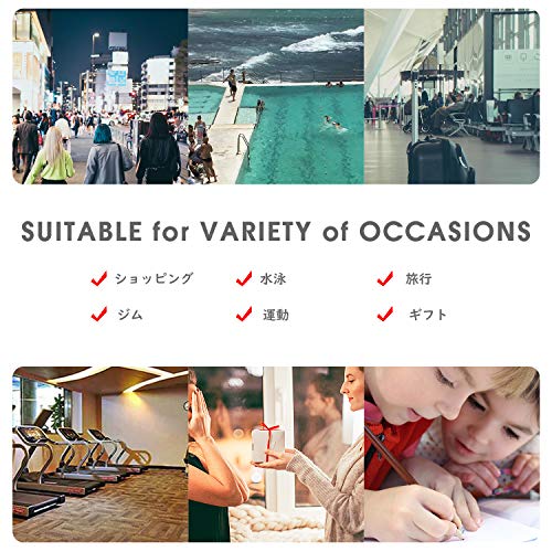 WANDF Gym Sack, Knapsack, Drawstring Bag, Shoe Storage, Waterproof, Lightweight, Swimming, Club Activities, Exercise, Travel