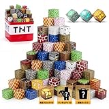 Vexolite マイクラ風 マグネットブロックセット 光るブロック3個入り 収納ボックス付き 磁石おもちゃ DIY 磁石構築 積み木 磁気ブロック 小学生 おもちゃ 誕生日 入園 卒園 ギフト クリスマスプレゼント (ランダム150PCS)