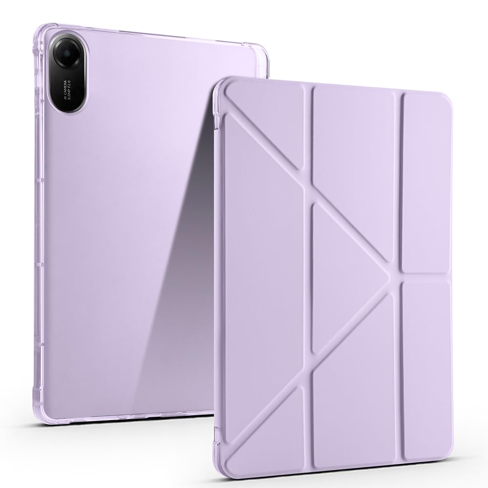 Zore Xiaomi ile uyumlu Redmi Pad 2 Kılıf Zore Tri Folding Kalem Bölmeli Standlı Kılıf Lila