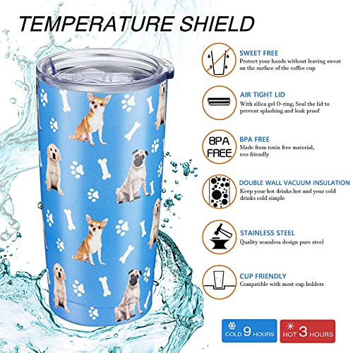 Mimorou Dog Gifts 20 Oz Tumbler For Women, Animal Stainless Steel Coffee Mug For Birthday Christmas Thanksgiving Day, Funny Dog Travel Mug Gift Ideas For Dog Lover (Dog Pattern) (Dog Pattern) #TOP4