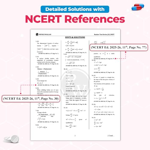 Image of PW NTA 15 NEET Rankers Test Series 2026 | Expert Verified & Curated | 15 NEET-Like Test Booklets, 15 OMR Sheets, Solution Booklet, Rank Predictor & Statewise Cutoff Guide | Neet Test Series 2026