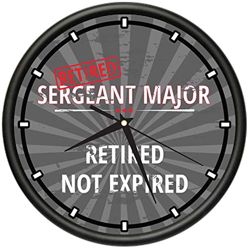 Reloj de Pared SignMission Retired Sergeant Major 10 pulgadas miniatura 1