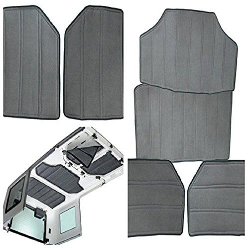 Nicebee 4 pcs Black Hardtop Sound Deadener & Insulation For 2012-15 Jeep Wrangler 4 door