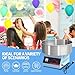 1050W Electric Cotton Candy Machine Floss Maker with Stainless Steel Bowl, Sugar Scoop for Family and Various Party (Blue)