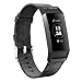 hooroor Woven Fabric Breathable Replacement Bands Compatible for Fitbit Charge 3 and Charge 3 SE Fitness Activity Tracker, Soft Accessory Sports Band Wristbands Strap Women Men (Charcoal, Large)