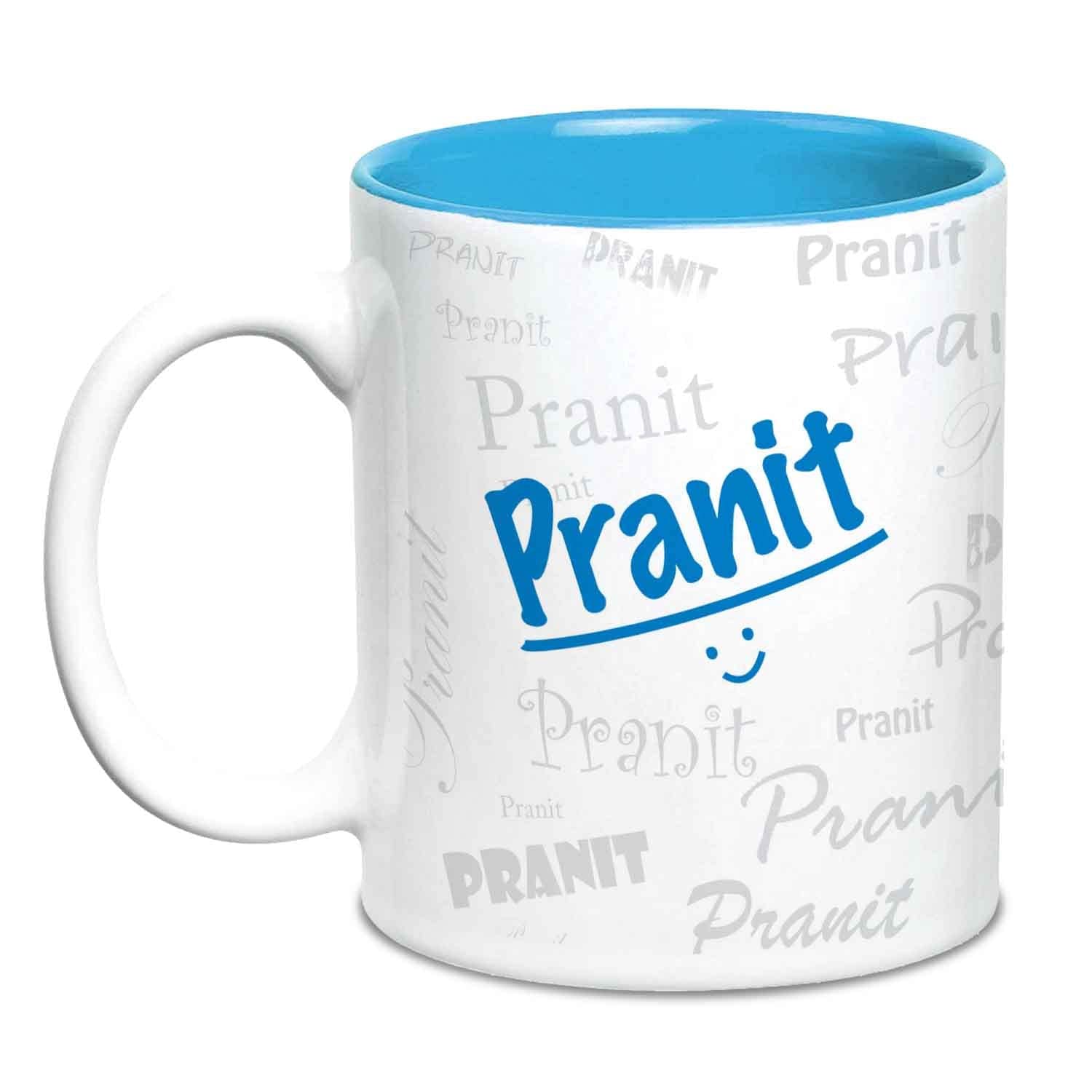 Hot Muggs Me Graffiti Mug - Pranit Personalised Name Ceramic, 315ml, 1 Unit