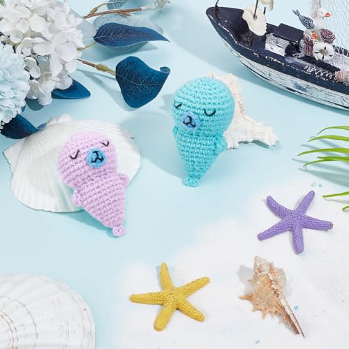 ORIGACH Crochet Kit for Beginner Adults 4 Pcs DIY Sleeping Seal Starter Crochet Kit - Image 3
