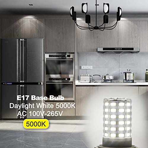 E17 Led Bulb Daylight 5.5W Appliance Light Bulb Range Hood Refrigerator Ceiling Fans 17Mm Intermediate Base Bright 820Lm Lamp, 40W-60W Equivalent, T8 Tubular Ac100-265V Non-Dimmable, Pack Of 2 #TOP3