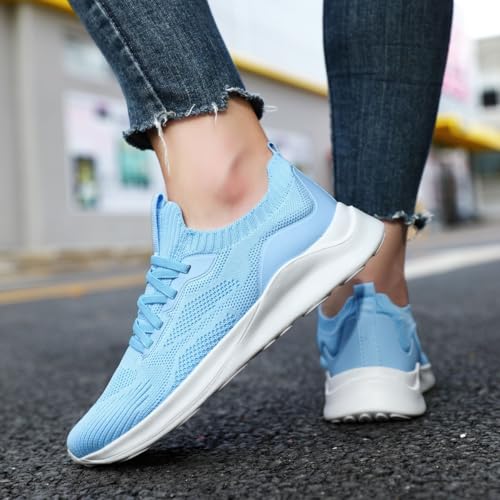 Image of DLWKIPV Womens Slip on Walking Tennis Shoes for Women Work Running Athletic Gym Sports Sneakers Lightweight Casual Shoe