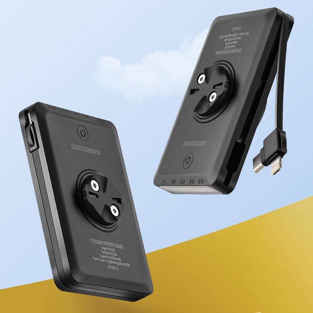 Batterie Externe multifonctionnelle pour éclairage de vélo, Grande capacité, avec câble de Recharge, Accessoire de Cyclisme Portable en Plein air, Chargeur de lumière de vélo
