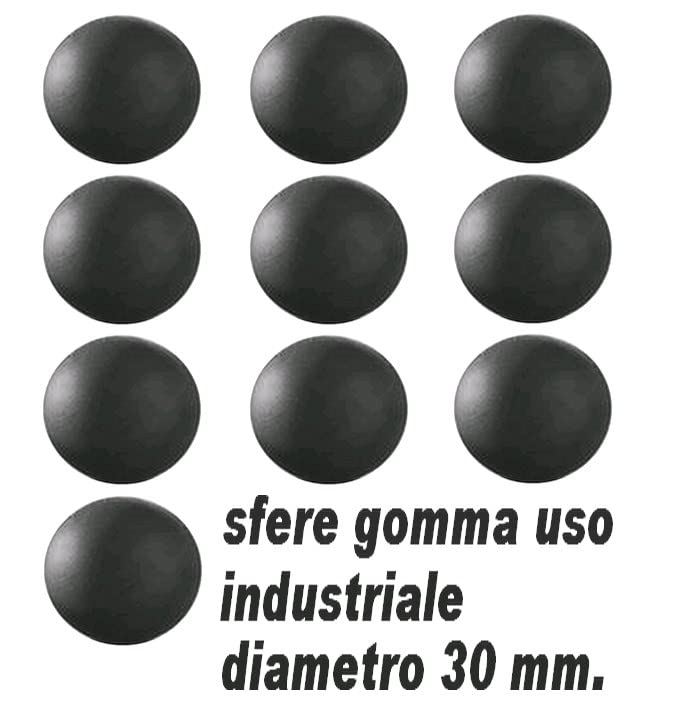 Lot de 10 boules en caoutchouc noir D 30 mm caoutchouc complet pour usage industriel boules boules - CAOUTCHOUC EXTRA FORTE