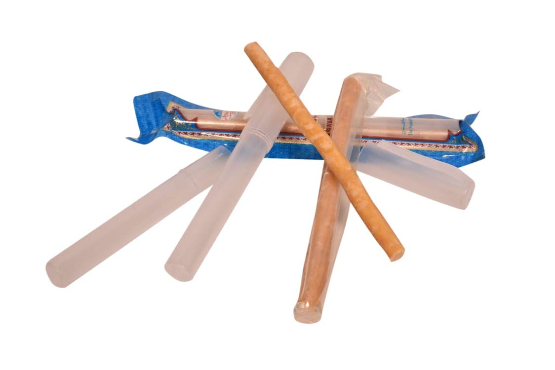 UNI PRO Miswak Stick With Holder - Natural Toothbrush - Complete Teeth Whitening Kit - (Pack Of 5)