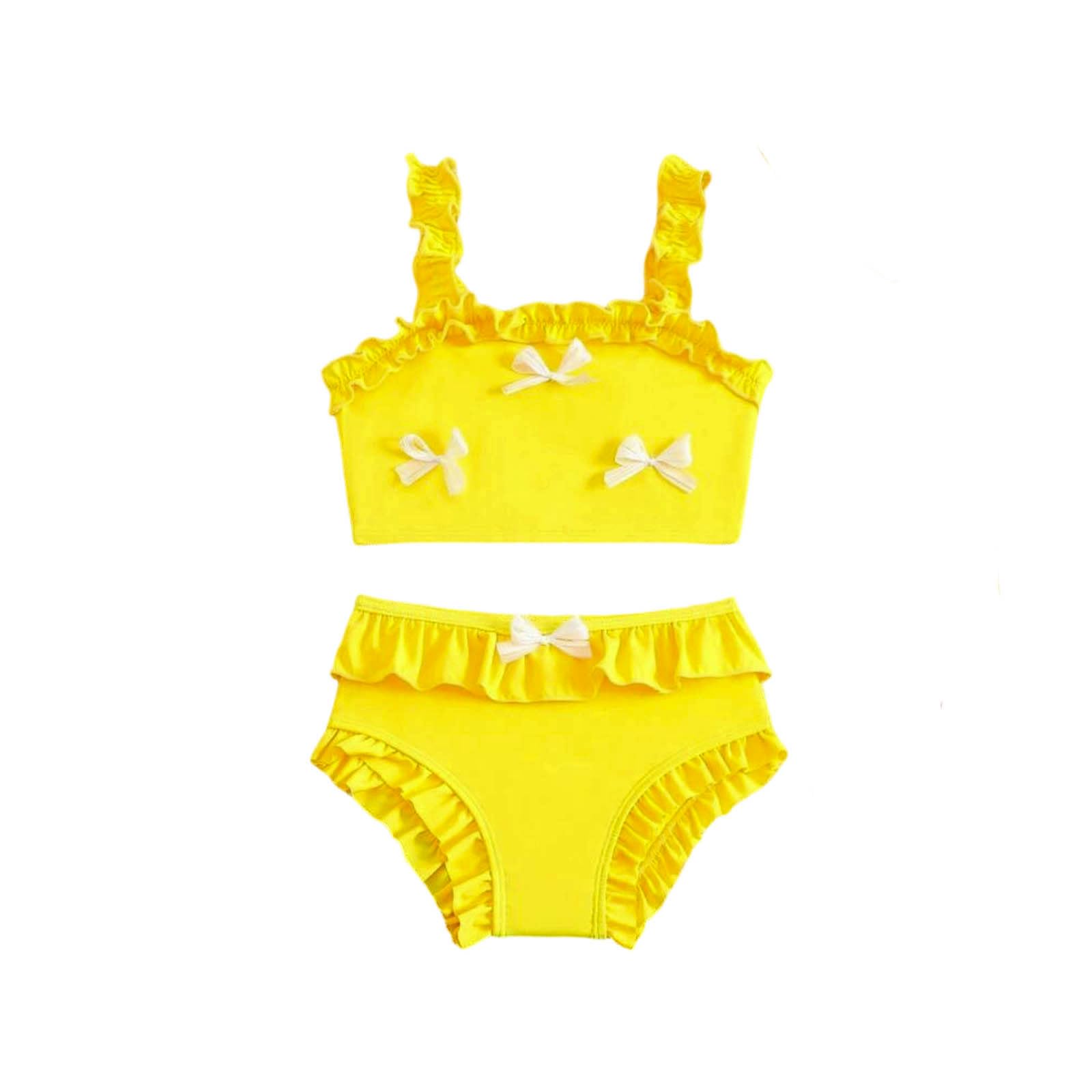 Generisch Bañador para niña coreana con bonito lazo y tirantes para bebés, niños pequeños y niños, perfecto para fiestas en la playa y en la piscina