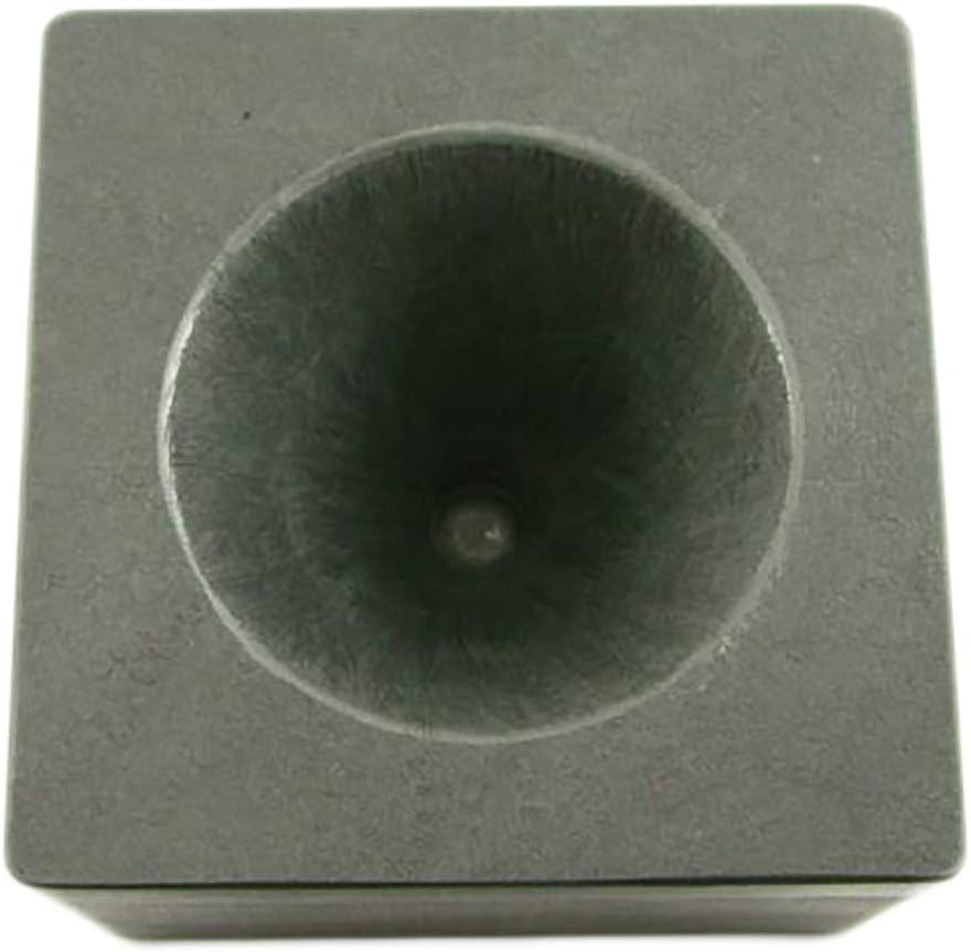 Make Your Own Gold Bars High Density Graphite Conical Mold- Assy Silver Black Sand Cone - Full Size