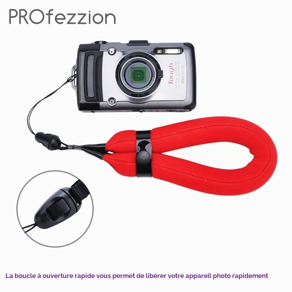 PROfezzion Flottante Sangle pour Appareil Photo Numérique Etanche/Antichoc Caméra